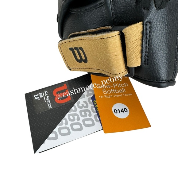 NEW ~Wilson Pocket Leather 14” Softball Glove~ A0360-ES14 ~RHT Right Hand Throw - Picture 4 of 4